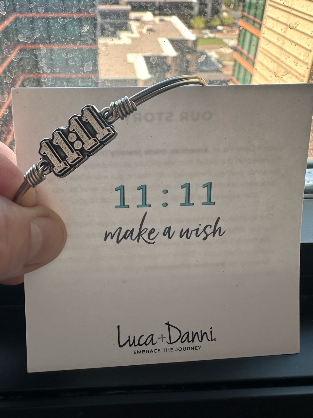 Luca + Danni Silver 11:11 Make a Wish Bangle